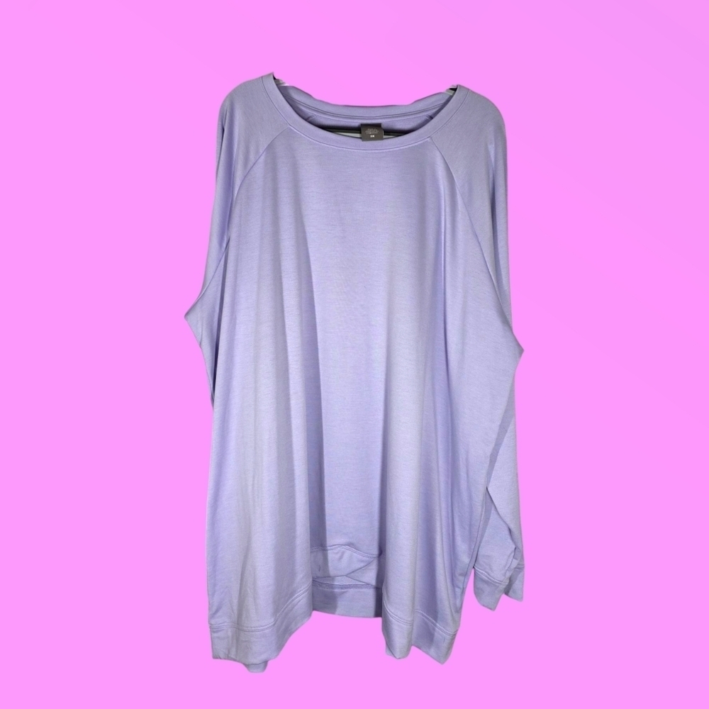 Joe Fresh Active Lilac Purple Long Pullover Sweatshirt Size 3X